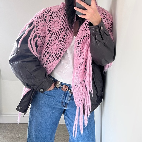 Pink Crochet Shawl - Picture 1 of 1